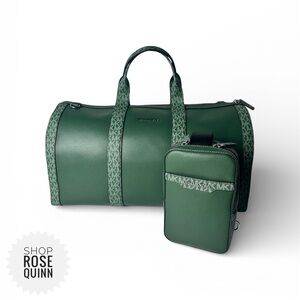 MICHAEL KORS | Green Pebbled Leather Duffel and Sling Bag Bundle NWT